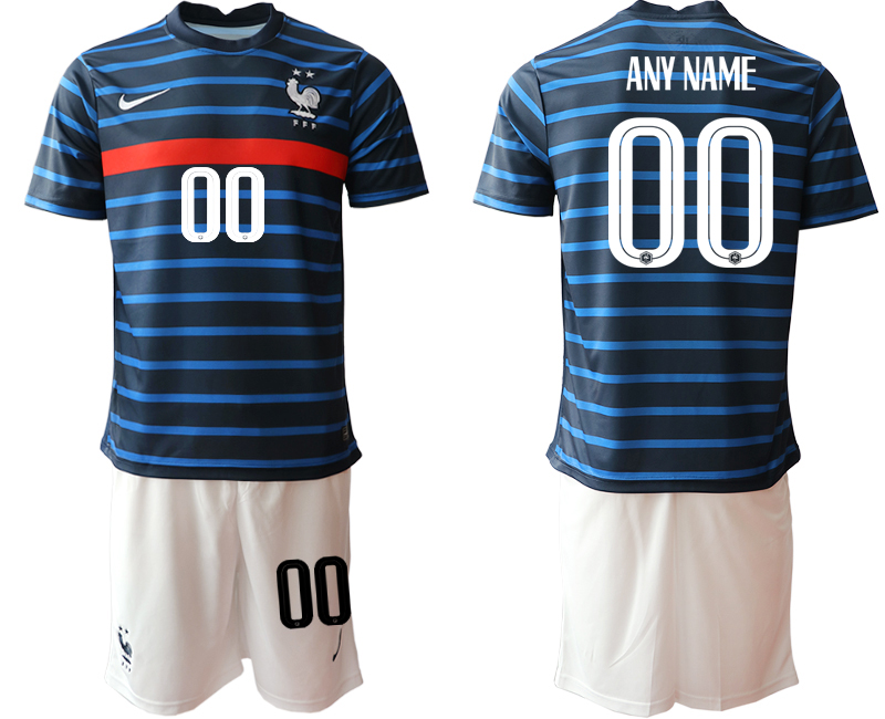 Men 2021 France home custom soccer jerseys->customized soccer jersey->Custom Jersey